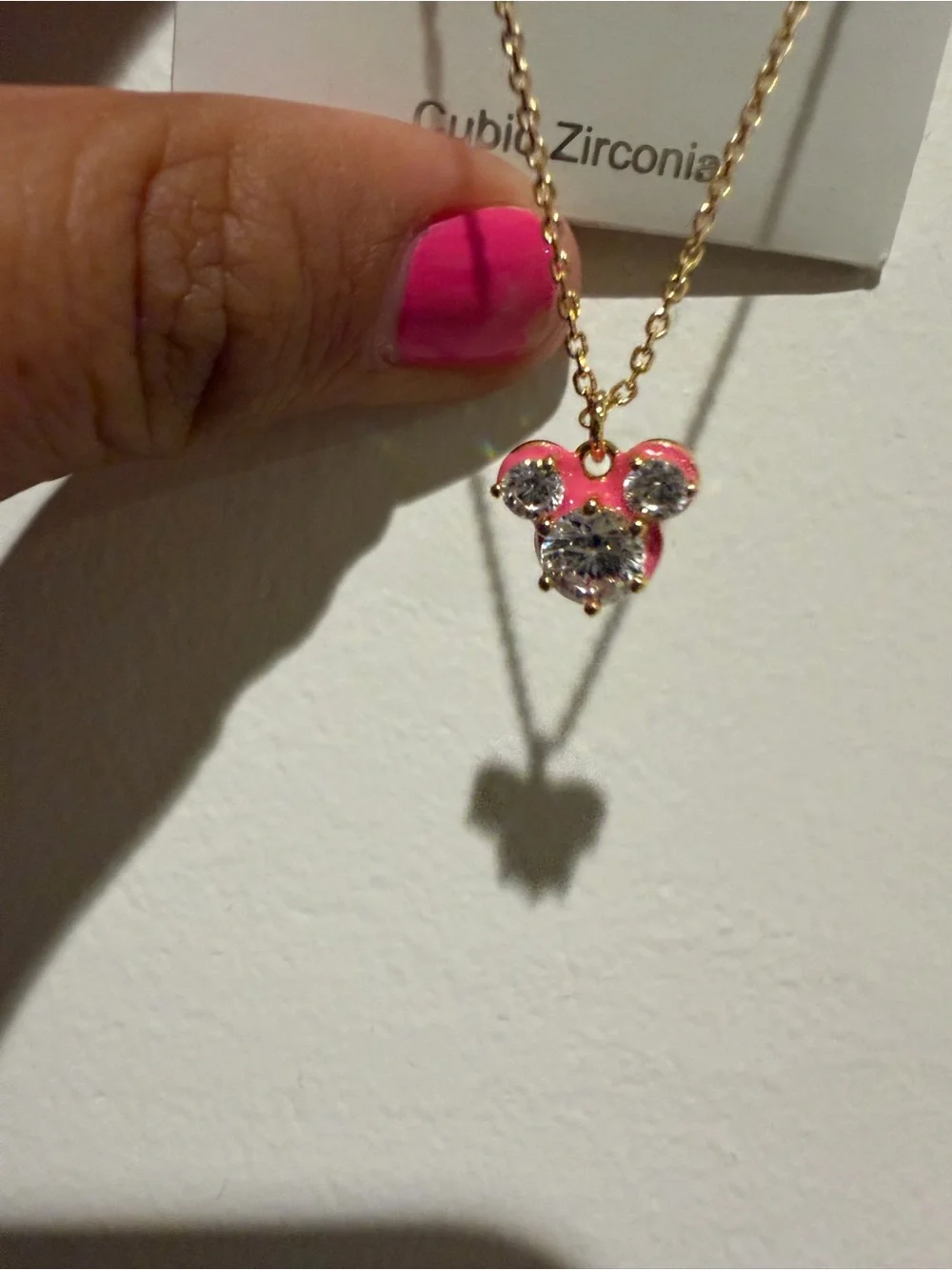 Disney Pink and Gold Necklace